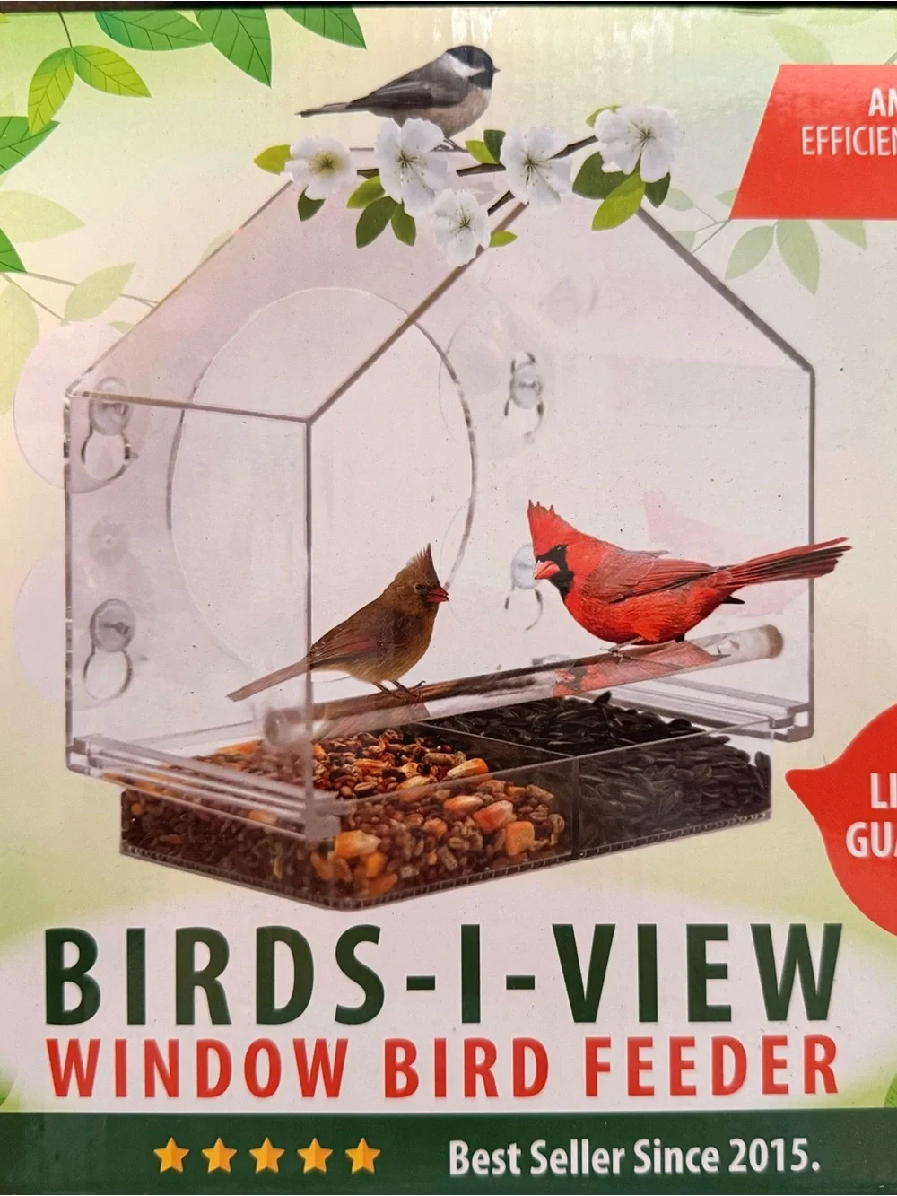 Clear Window Bird Feeder - Clear